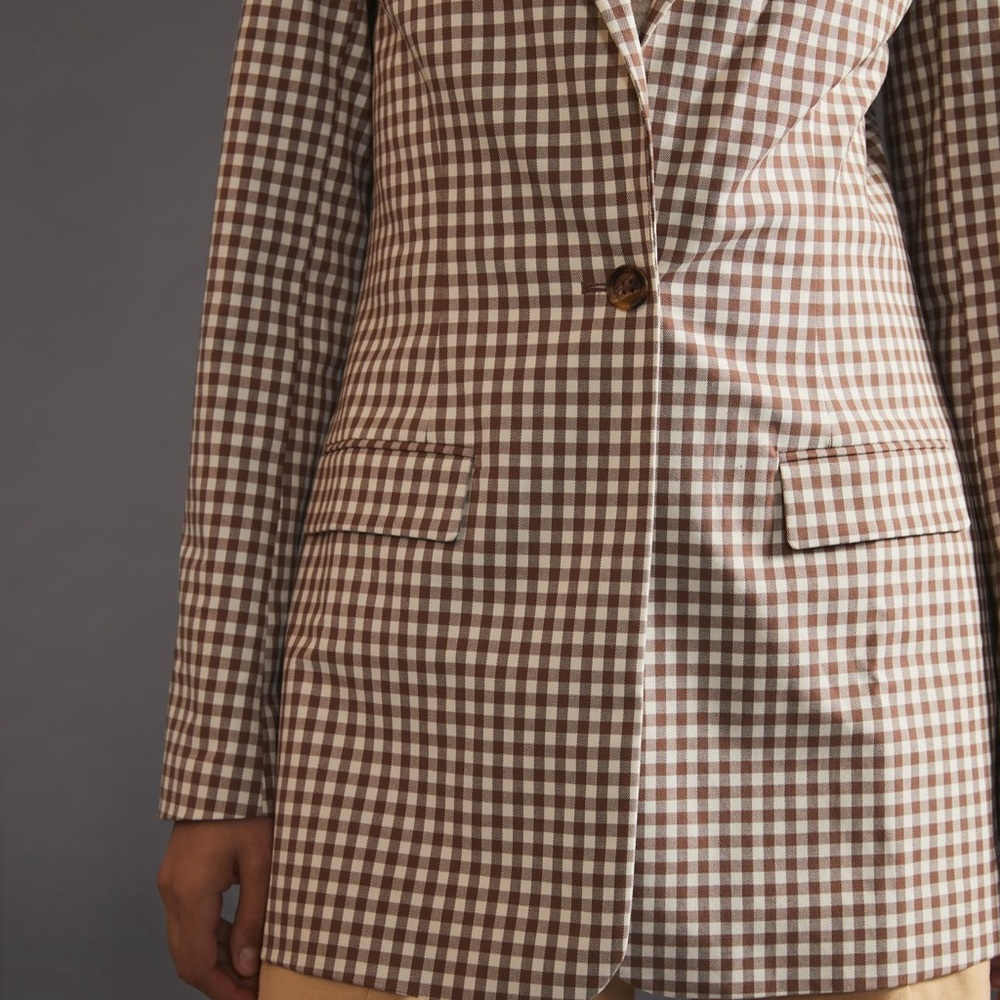 Favorite Daughter Brown and White Checkered Blazer - Picture 4 of 5